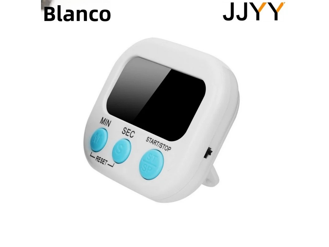 Temporizador De Cocina Digital Lcd (blanco), Cocción Magnética, Cuenta Regresiva En Pantalla Grande