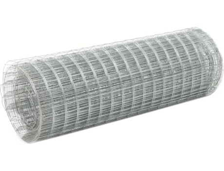 Red de Alambre para Animales de Granja VIDAXL para Gallinero (Gris - Acero Galvanizado - 2500x50 cm)