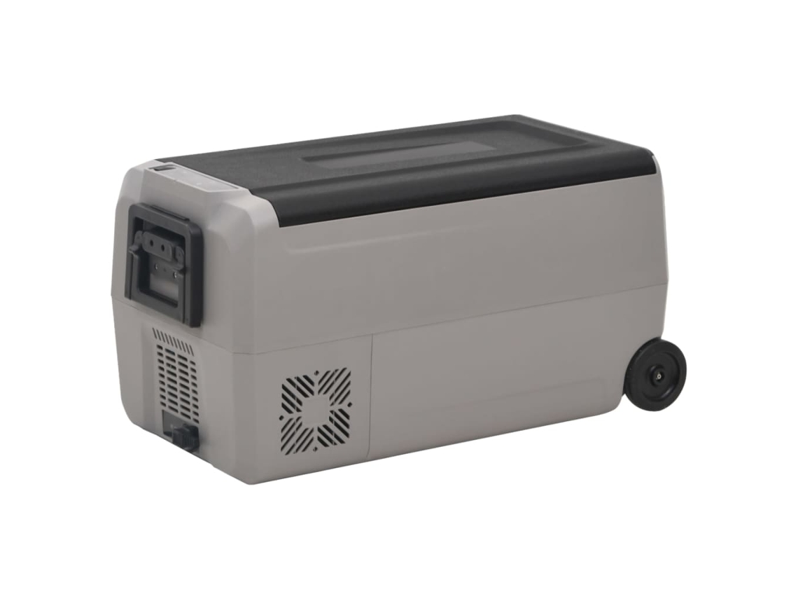Nevera con ruedas y asa PP Y PE negro y gris VIDAXL (50 L)