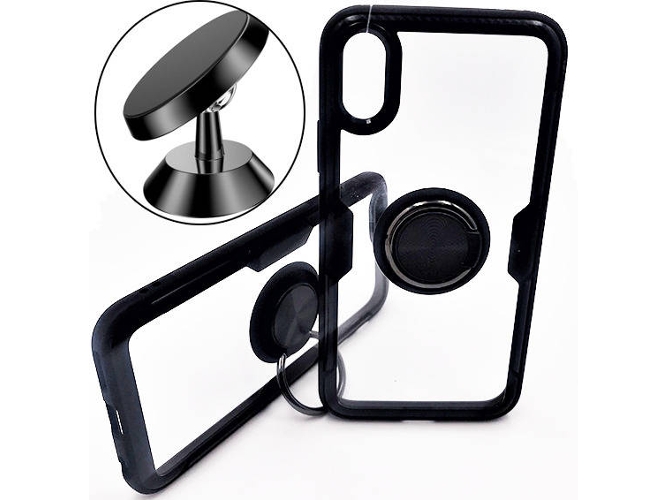 Kit Soporte Magnético y Funda iPhone XS Max Clear Armor Transparente