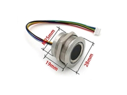 Módulo de huella dactilar capacitivo R503 LED RGB con anillo circular de control DC3.3V MX1.0 de 6 pines