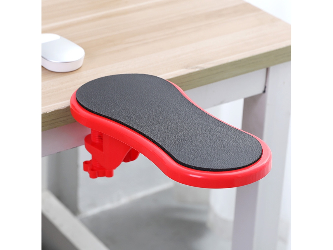 Reposabrazos giratorio ergonómico antideslizante para oficina o hogar, color rojo.