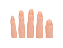 5 piezas de dedos de silicona para entrenamiento de uñas, articulados, flexibles, gruesos, modelo para practicar uñas en salones 01