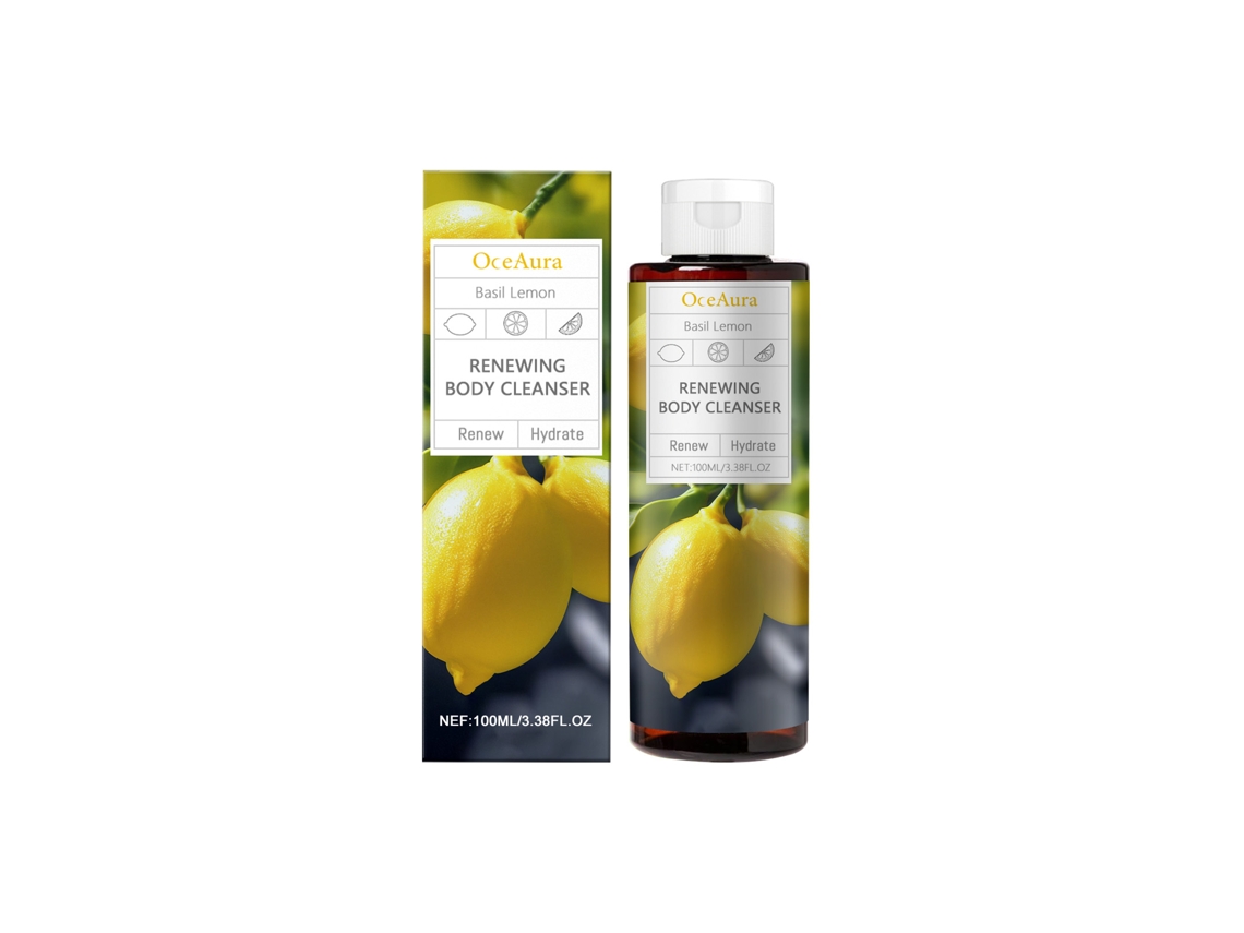 Gel de ducha refrescante de albahaca y limón