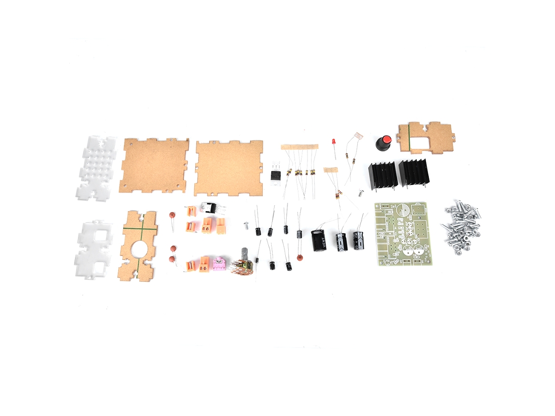 2026velora-kit Amplificador de potencia estéreo TDA2030A 15W x 2 Placa DIY con caja AC/DC