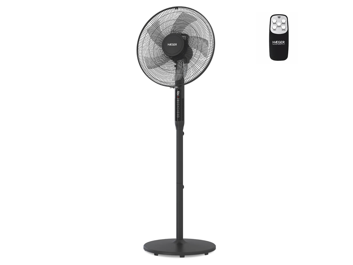 Ventilador de Pie HAEGER Premium Black (3 Velocidades - 45 W)
