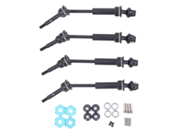 Conjunto De Eixos De Transmissão Dianteiro E Traseiro Universal 4pcs Para Traxxas 4x4 Rustler 1/10 Peças De Reposição Carro Rc