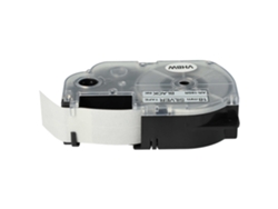 Cinta Casio XR-18SR de 18 mm (negro sobre plata)