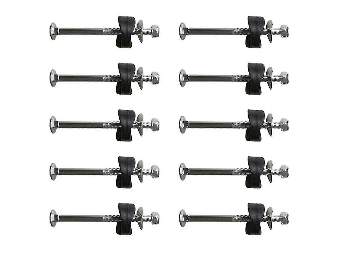24 Tornillos Para Trampolín, Kit De Tornillos Y Tuercas De Acero Galvanizado, Conjunto Inferior Estable Y Duradero Plata