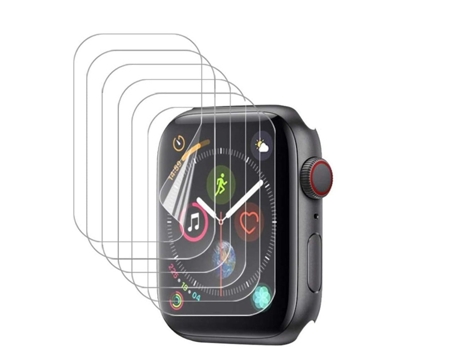 Protector de Pantalla SLOWMOOSE para Apple Watch 6 Case Protector Flexible de Hd Clear Iwatch 3 Tpu Sin Burbujas (6 Unidads Transparentes - 42 Mm)