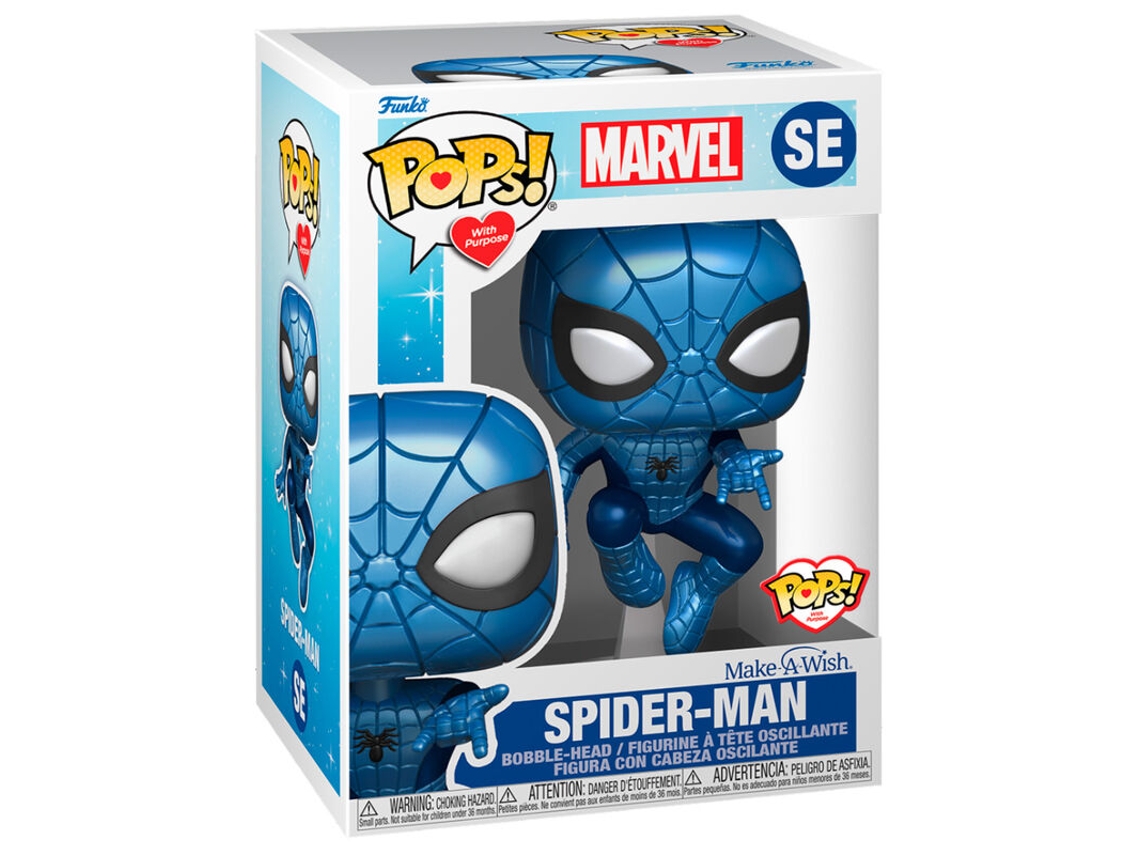 Figura Pop Marvel Pide un Deseo Spiderman Metálico B.activo
