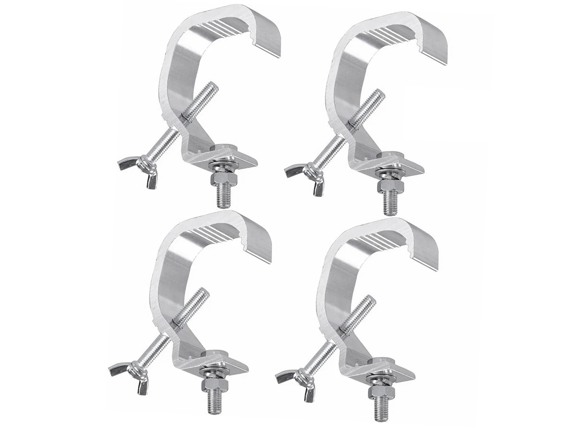 2026-pinza Para Luces De Escenario Resistente Antideslizante De Aluminio Fundido Kit De Ganchos Para Focos Y Luces Móviles 4pcs