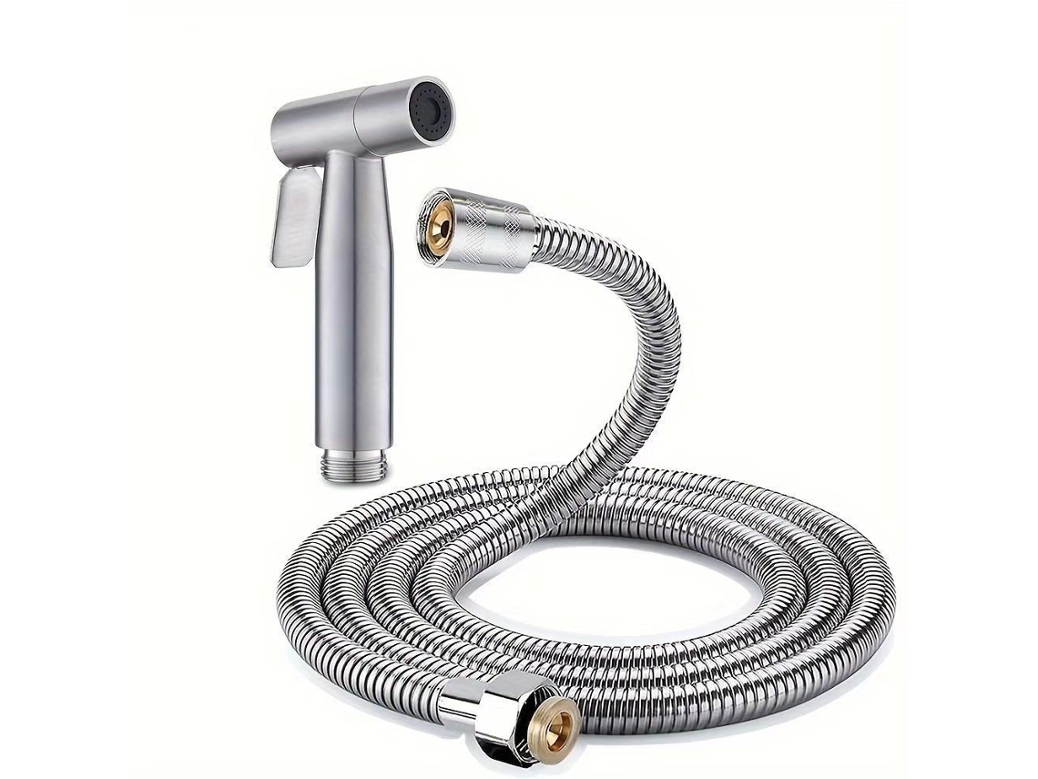 Kit de ducha portátil de alta presión, pistola de baño de acero inoxidable