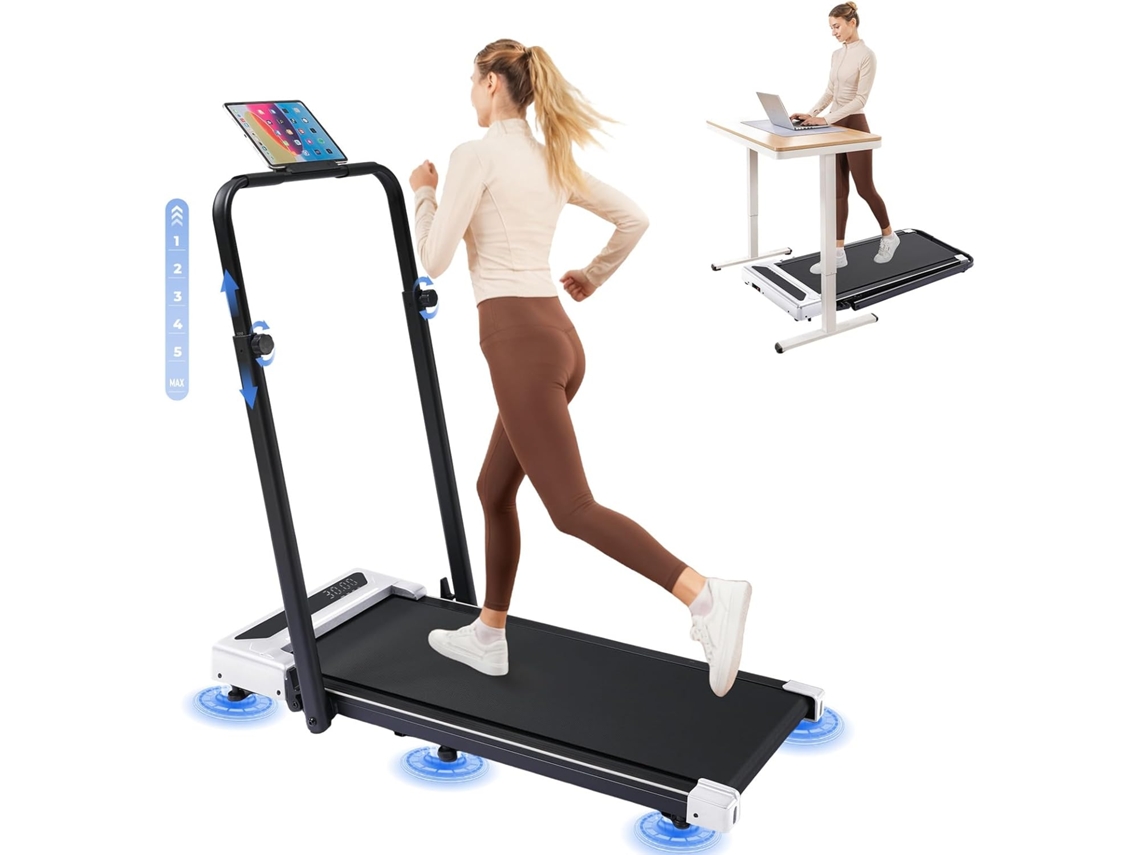Gtplayer Cinta De Correr Para Uso En Casa,plegable Con Pantalla Led Y Mando A Distancia,apoyabrazos Ajustables En Altura