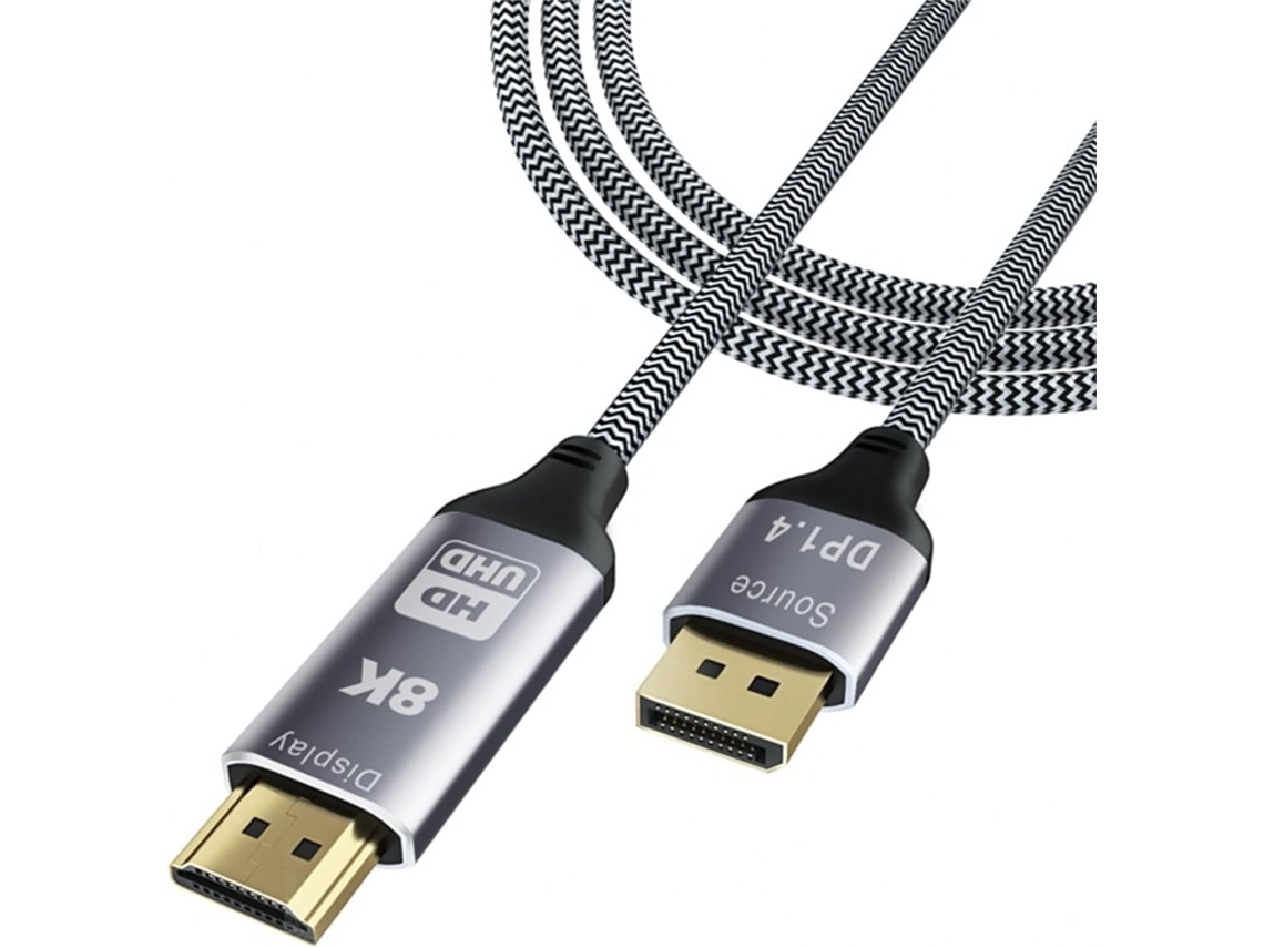 Cable Adaptador Compatible Con Displayport 1.4 A Hdmi 2.1, 8k A 30 Hz, 4k A 120 Hz Para Una Experiencia De Juego Inmersiva.