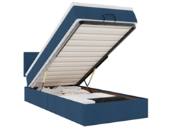 Estructura de cama otomana VIDAXL de tela azul