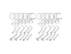 Un Juego De 42 Piercings Nasales De Acero Inoxidable Es Un Regalo De Navidad Ideal.