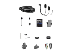 Intercomunicador para motocicleta, Bluetooth 5.0, emparejamiento con un solo botón, paquete doble (2 unidades OEM)