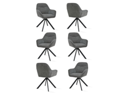 Sillas De Comedor Goeurvant 1370(pack De 6, Gris Pizarra, Chenilla)