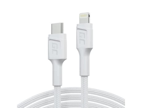 Cable Gc Powerstream Mfi Typ Usb-C para Apple GREENCELL Blanco