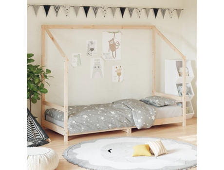 Estructura De Cama Para Niños VIDAXL Marrón Madera (80x200 cm)