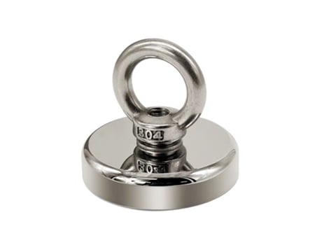 Imán de neodimio súper fuerte/imán de pesca plateado 20 mm 9 kg INF