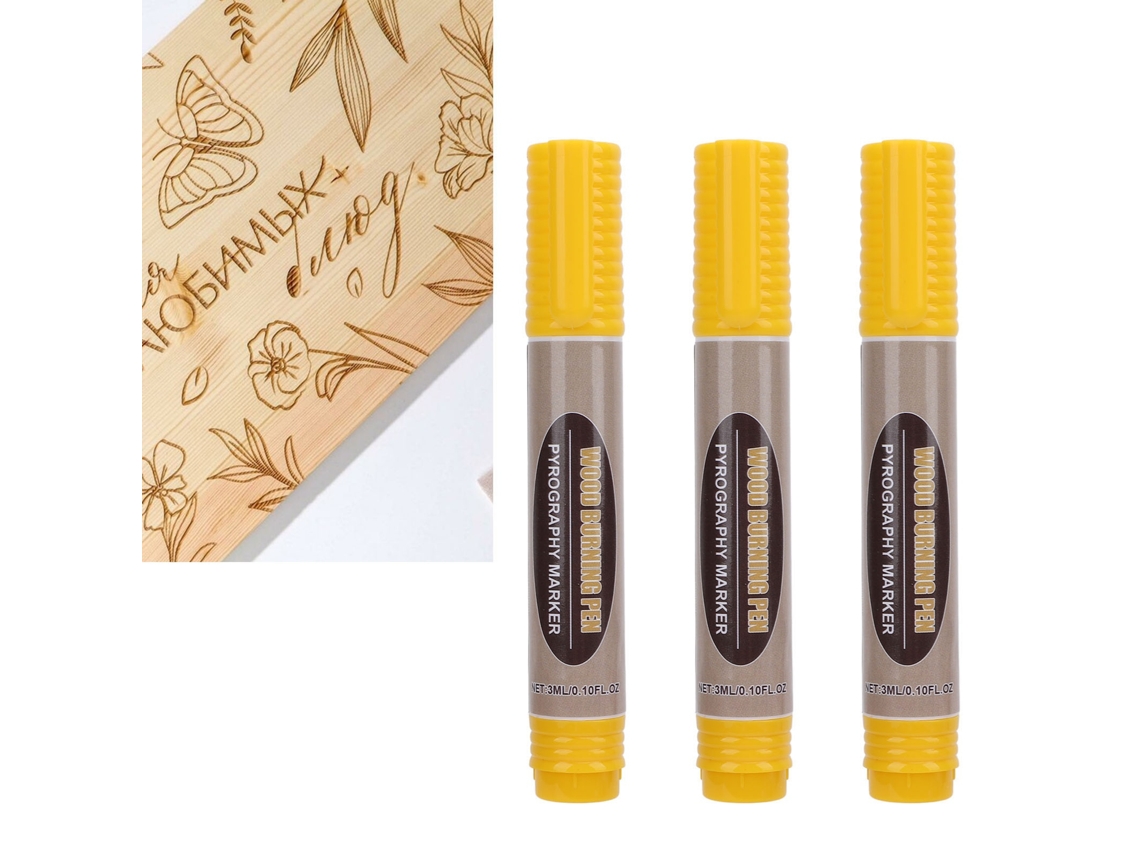 Juego De 3 Bolígrafos Para Pirograbado (3 Ml) Para Manualidades Y Dibujo.