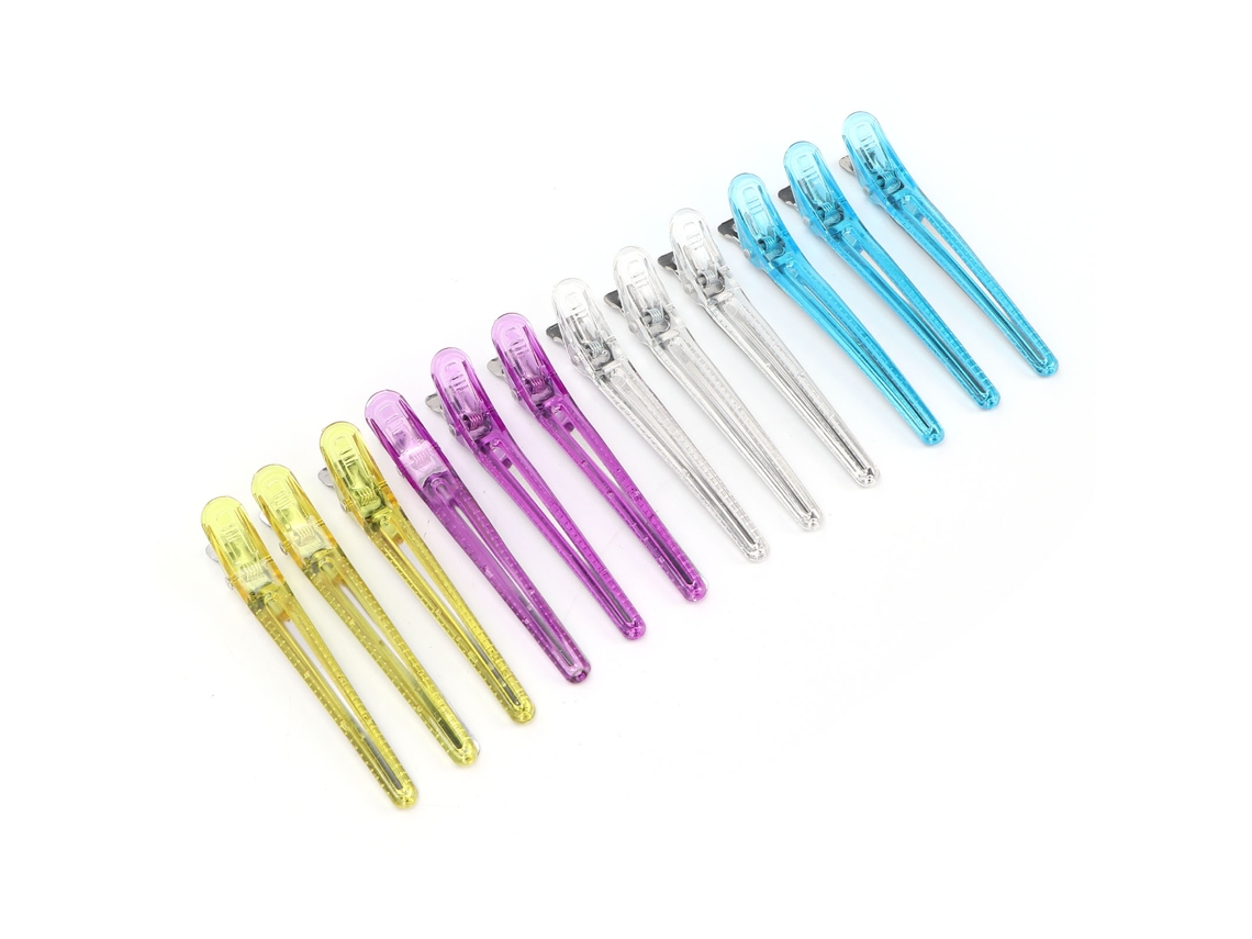 12pcs Pinzas Para Pelo De Pico De Pato Antideslizantes Portátiles Para Cabello Grueso