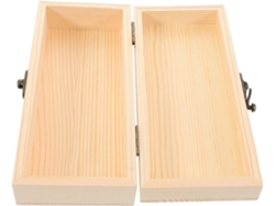 Rectangular Madera Natural Cierre Estuche Resistente Joyas Proyectos Bricolaje Acabado Color Beige Ideal