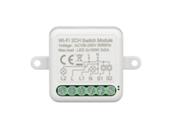 2026-módulo De Interruptor Wifi Con Relé 2ch Control Remoto Por App Tuya Para Luz Ac 100-240v