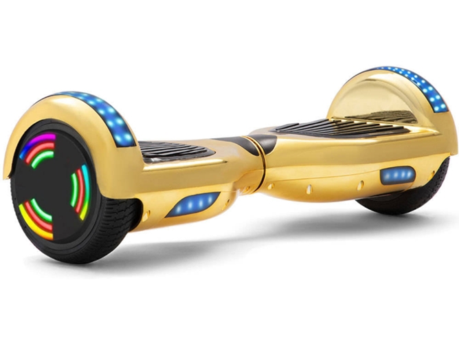 Hoverboard E-RIDES WF16 Dorado (Altavoz Bluetooth|Autonomía: 30-60 min| Velocidad Máx: 12 km/h)