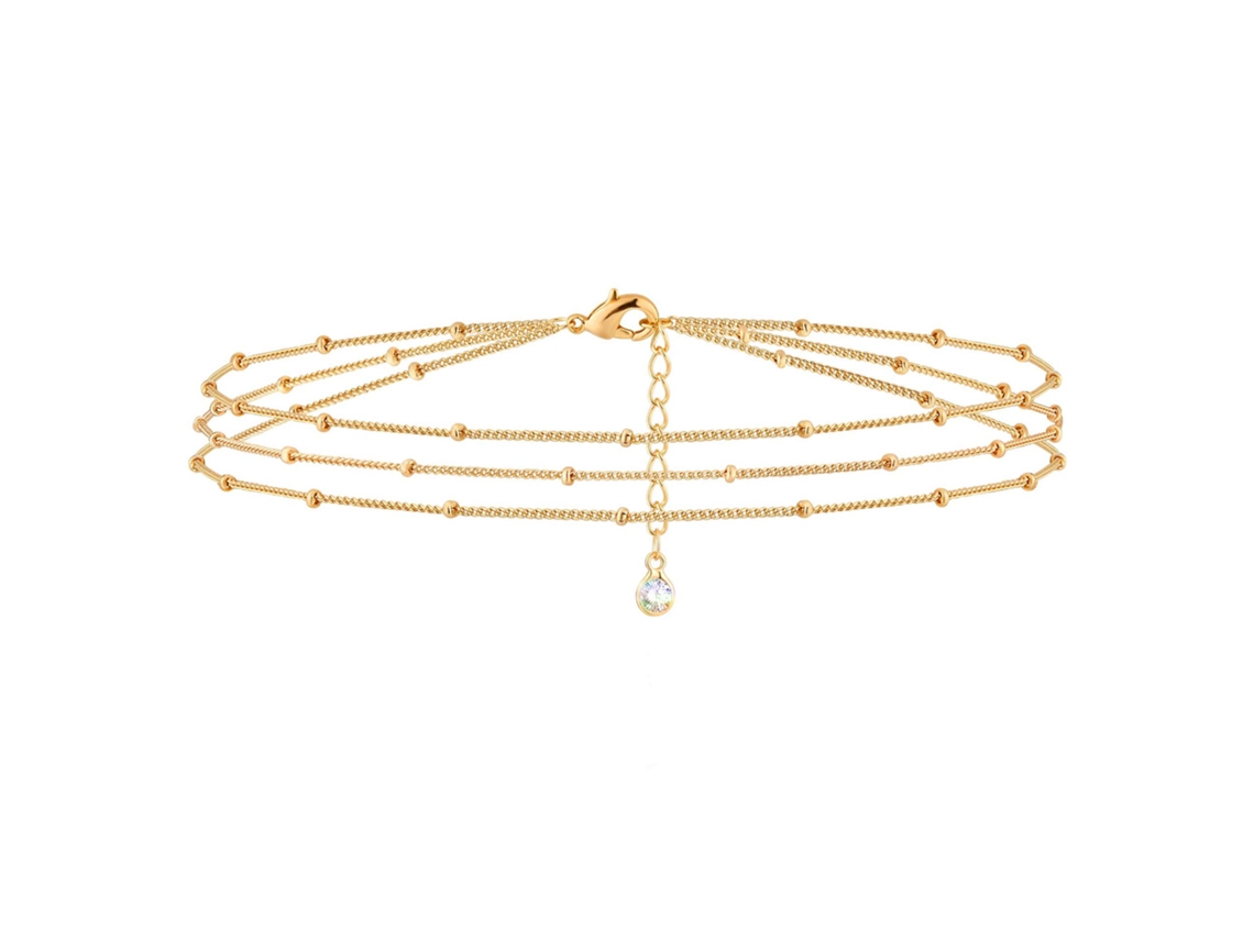 Pulsera para mujer con delicada cadena, chapada en oro de 14k, SIURN