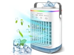 Mini aire acondicionado portátil, enfriador de aire evaporativo, 4 velocidades, 7 núcleos Siurn