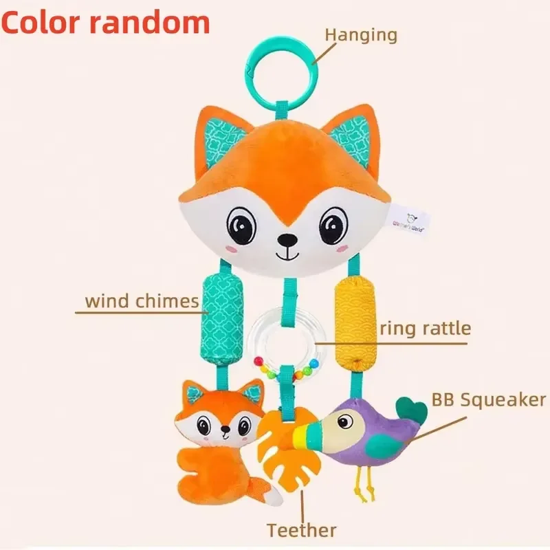 (gris) Sonajero Colgante Para Cuna De Bebé, Juguete Colgante En Espiral Con Forma De Animal De Dibujos Animados