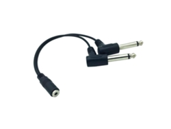 Cable auxiliar de 3,5 mm TRS a dos conectores macho de 6,5 mm para altavoces Jortmrd