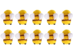 Juego de 30 mini abejas de fieltro para manualidades creativas y decoraciones DIY para niños.