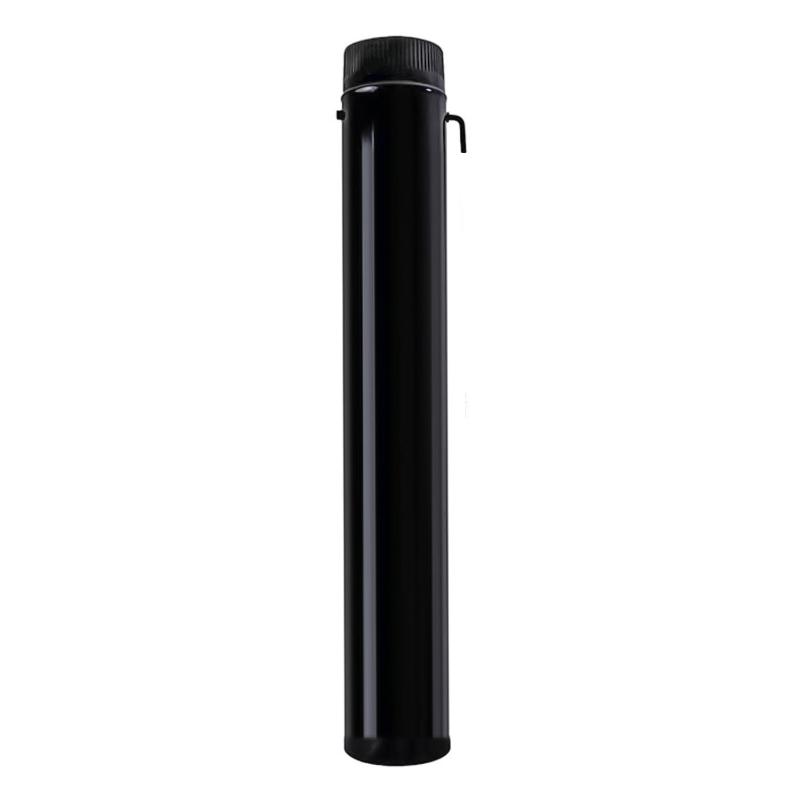 Wolfpack Tubo De estufa acero vitrificado negro ø 110 mm. con llave leña chimenea alta color sin 22011007