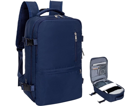 Mochila de viaje equipaje de mano maleta de cabina, bolsa transporte, senderismo impermeable (Azul Marino) COSHANO