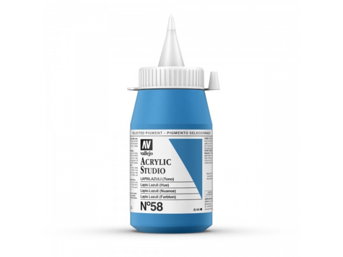 Pintura Acrilica Vallejo Studio 500 Ml (58 Lapislazuli (Tono))