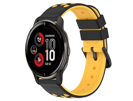 Correa Smartwatch Para Garmin Venu 2 Plus 20Mm Negro-Amarillo VENISYMLIS