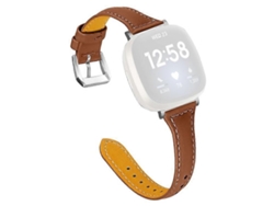 Correa de repuesto de cuero genuino para reloj inteligente compatible con Fitbit Versa 3 y Fitbit Sense Ly Ebike