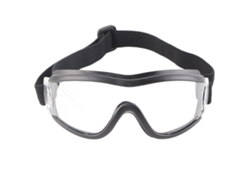 Gafas de seguridad transparentes para exteriores, antideslizantes y antiespumante para niños (negras)