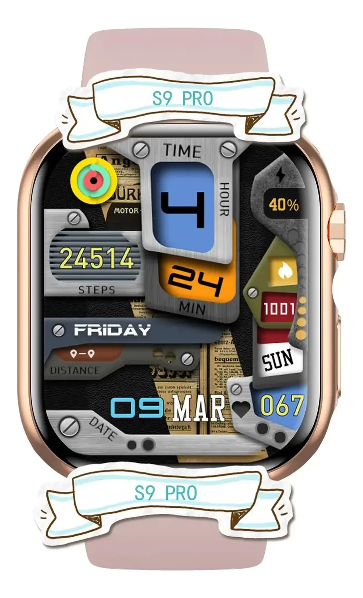 Reloj inteligente negro S900 Pro, modelo privado, correa Vayotoy