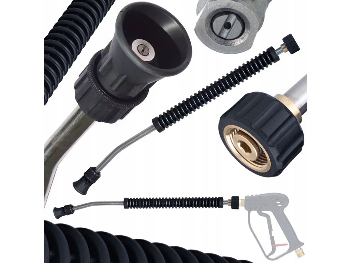 Lanza de repuesto de 90 cm y 15° – Compatible con hidrolimpiadoras Karcher HD/HDS | Acero inoxidable | Boquilla plana