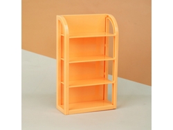 Supermercado en miniatura para casa de muñecas, estantería de almacenamiento, juguete decorativo para decoración de juegos (naranja)