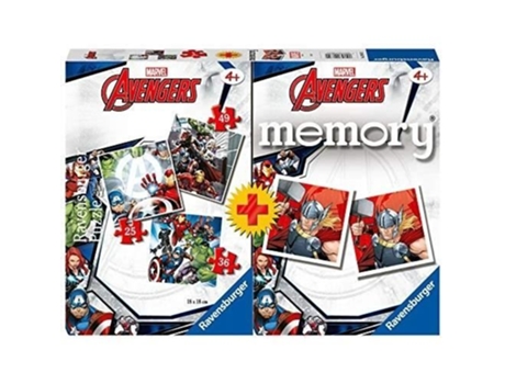 RAVENSBURGER 20674 2 Multipack de Memoria y Enigma de Avengers Puzzle E
