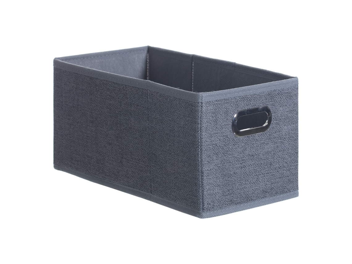 5five - cesta de tela mix n modul gris oscuro jaspeado 15x31cm