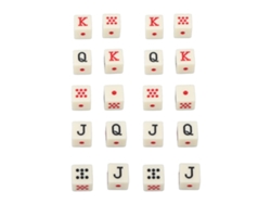 20 Dados De Póker Españoles, 6 Caras, Cuadrados, Jqk, Plástico, Para Juegos De Mesa, Amarillos.