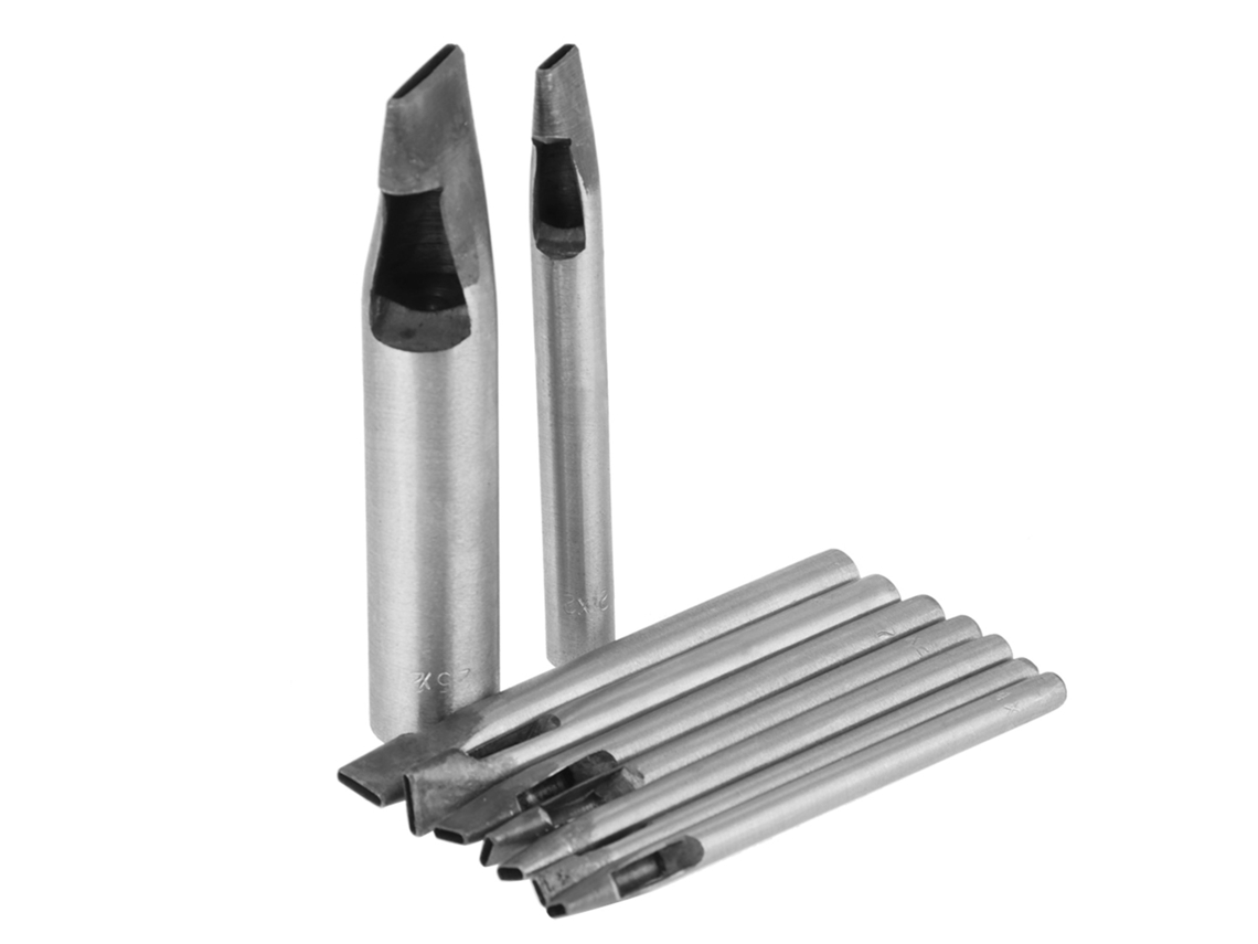 Kit De 9 Punzones De Cuero Ovalado De 2mm Herramienta Diy Para Perforar Huecos Huecos