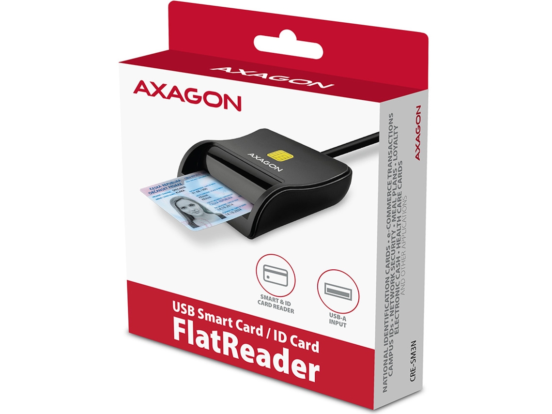 Lector Tarjeta Ciudadano Plano AXAGON Cre-Sm3N Usb 2